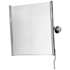 Espejo abatible para personas con discapacidad con soporte Faneco ⌀ 25 mm, 60 × 60 cm, acero inoxidable pulido