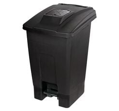 Koš s pedálem na kolečkách 110 litrů, černý