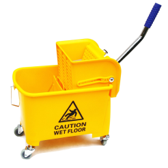 Jednovědrový úklidový vozík s Kentucky lisem o objemu 20 litrů