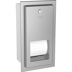 Pojemnik na papier toaletowy wnękowy KWC RODAN stal matowa