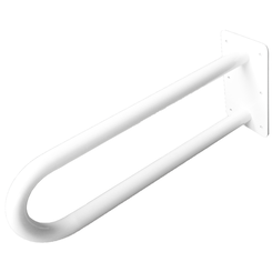 Agarre para discapacitados para lavabo fijo en azulejo de 32 cm de diámetro y 50 cm de largo, acero blanco Faneco