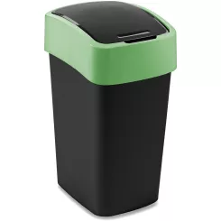 Kosz na śmieci Curver FLIP BIN 25 litrów, czarny/zielony plastik