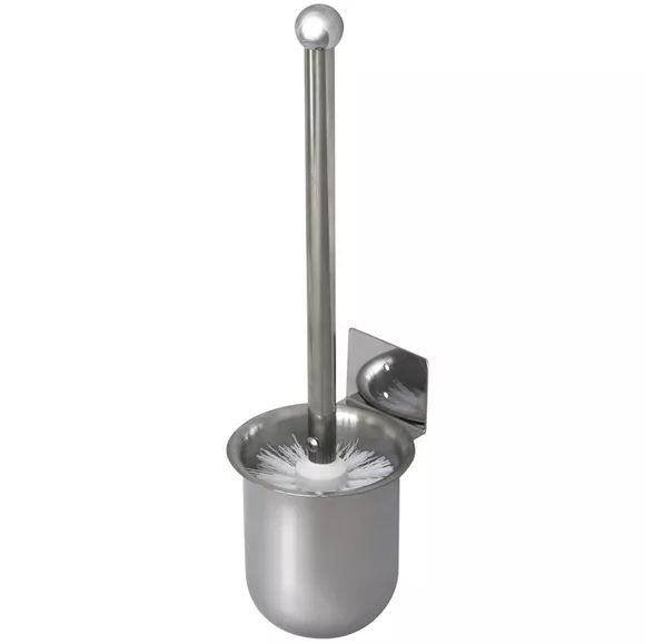 Sanitario wall-mounted toilet brush, matte stainless steel
