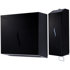 Sada: ručník na papírové ubrousky a tekuté mýdlo Faneco HIT Black ocel černá