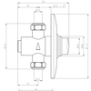 Zawór pisuarowy podtynkowy samozamykający Faneco 1/2