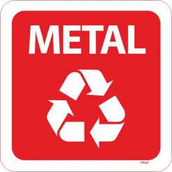 Sticker Metal recycling bin