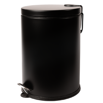 30 liter Faneco steel black trash can