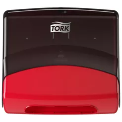 Faltbare Tork Papierspender, rot-schwarzes ABS-Material