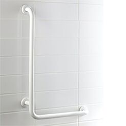 Držák sprchy L fi 25 55 cm PRO Bisk ocel bílá