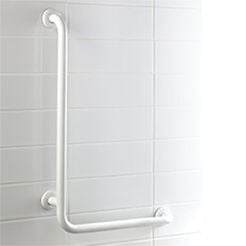 Shower handle L ⌀ 25 mm, 55 cm PRO Bisk, white steel