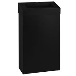 Odpadkový kôš 27 litrov s otvoreným vekom Merida STELLA Black Line, oceľ čierna