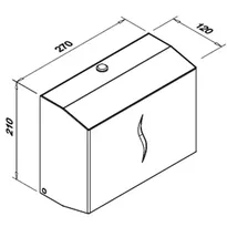 Podajnik ręczników ZZ HIT S rysunek techniczny