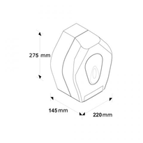Pojemnik na papier toaletowy Merida TOP MINI plastik ABS biało-szary