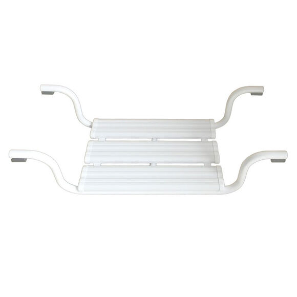 Badewannenbank Faneco ⌀ 25 mm, Tiefe 20 cm, Stahl weiß