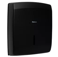 ZZ Towel Dispenser Faneco CALMA BLACK, black ABS plastic