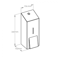 Zamykany na klucz dozownik mydła do mycia dłoni z wyjmowanym zbiorniczkiem na płynne środki do higieny rąk