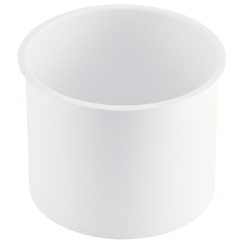 The throwing sleeve of the Merida STELLA White Line subfloor trash can is made of white steel.