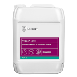 Emulsión antibacteriana para el lavado de manos y cuerpo Medisept Velodes Scrub 5 litros