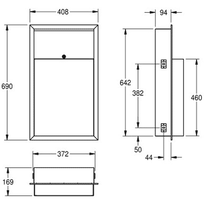 Pojemnik na odpady 23 litry wnękowy RODAN - rys.2