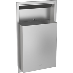 Cesto de basura empotrado KWC RODAN de 23 litros, acero inoxidable mate
