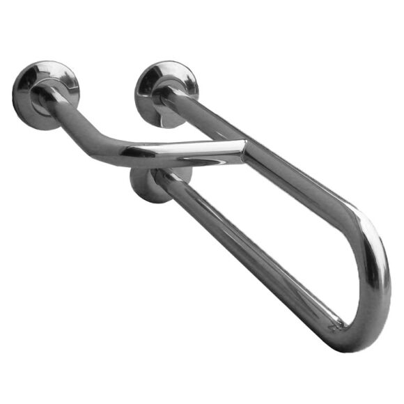 Uchwyt umywalkowy dla niepełnosprawnych 3-podporowy lewy Faneco ⌀ 32 mm, 85 cm. stal nierdzewna matowa