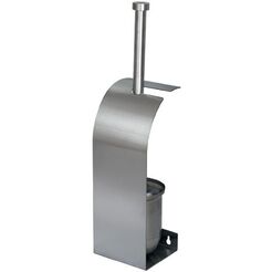 Sanitario NAWARRA standing or wall-mounted toilet brush, matte stainless steel