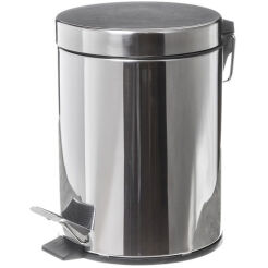 Trash can stainless steel 5 litres