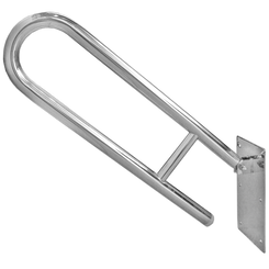 Soporte abatible para personas con discapacidad Faneco ⌀ 32 mm, 85 cm, acero inoxidable mate