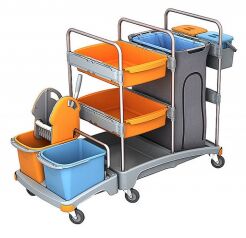 Wet cleaning system with shelves TSZ0004