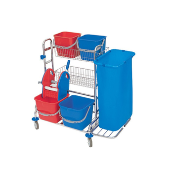 Cleaning set: buckets + baskets + handle with waste bag Splast.