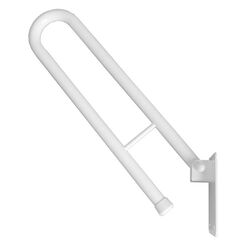 Removable grab bar for disabled white steel 600 mm