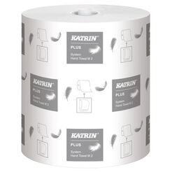 Papierhandtuchrolle Katrin Plus M 6 Stück 2-lagig 100 m weiß Zellulose