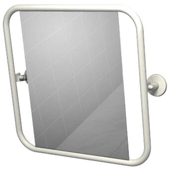 Sklopné zrkadlo pre zdravotne postihnutých fi 25 60 x 60 cm Faneco oceľ biela