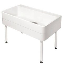 Franke white economic sink with shelf and sludge settler 1100 × 300/800 × 700 mm