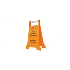 Warnschild Caution! Wet floor Splast orange