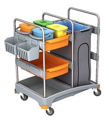 Plastic cleaning trolley TSZ0012