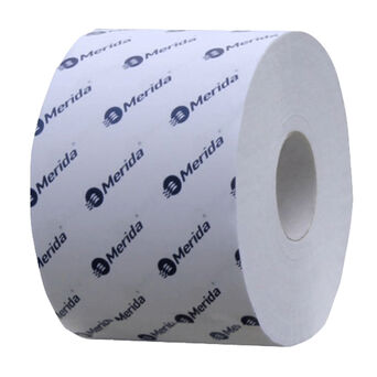 Papel higiénico Merida Optimum 18 rollos 2 capas 68 m diámetro 13.5 cm blanco papel reciclado