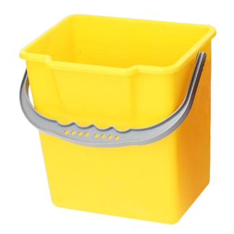 Yellow 6L cleaning cart bucket