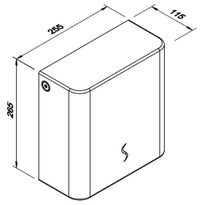 Pojemnik na ręczniki papierowe składane Faneco LUNA M stal matowa