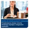 Pojemnik na serwetki Tork 273002 Xpressnap N4 pojemność, drewno orzech włoski – przykład użytkowania