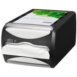 Tork Xpressnap napkin dispenser black, capacity 550 pcs, black ABS plastic