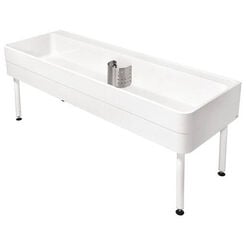 KWC utility sink with shelf and pipe overflow KWC 2000 × 300/800 × 700 mm