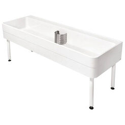 Franke economic sink with shelf and tube overflow 2000 × 300/800 × 700 mm