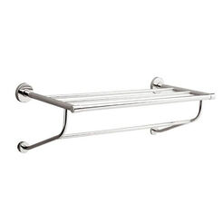 Polica na uteráky s vešiakom Merida mosadz chrómovaná