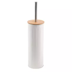Stojaca WC kefa Bisk Rado bambus biela