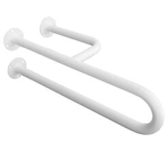 Bathroom sink handle for disabled persons 3-support right Faneco ⌀ 25 mm, 50 cm, white steel
