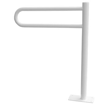 Standing grab bar for disabled ⌀ 32 800 x 600 mm white steel
