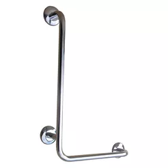 Soporte angular Faneco ⌀ 32 mm, 30 × 60 cm izquierdo Faneco, acero inoxidable mate
