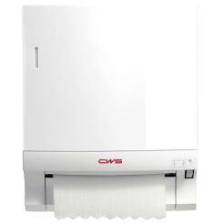 Podajnik na ręczniki papierowe w rolce CWS Hygiene, białe tworzywo ABS