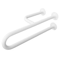 Uchwyt umywalkowy dla niepełnosprawnych 3-podporowy lewy Faneco ⌀ 25 mm, 60 cm, stal kolor biały